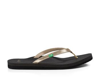 Sanuk Yoga Joy Women's Flip Flops Black | Canada 67BEX